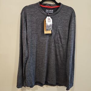 NWT Avalanche Outdoor Supply Co. Mens Long Sleeve Shirt Gray XL Lightweight